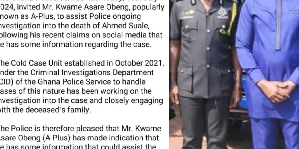 Police Invite A-Plus To Assist Investigations Into Ahmed Suale Murder Case