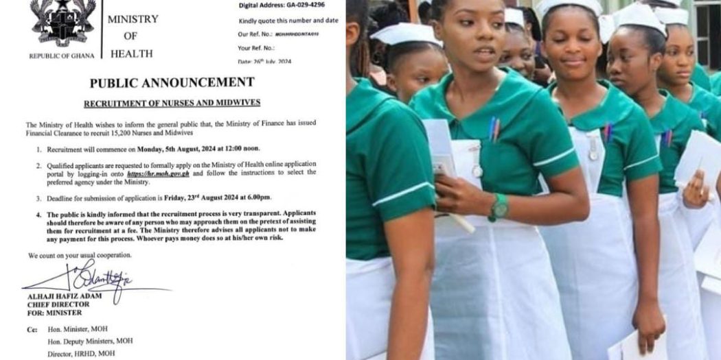 MoH Opens Recruitment For 15,200 Nurses And Midwives